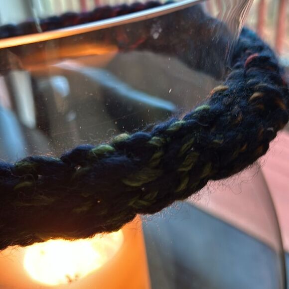 Hand Crafted stretch 100% wool headband turquoise green mocha pink navy Medium - Picture 6 of 11